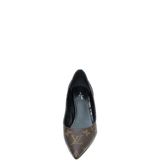 Louis Vuitton Monogram Black Cherie Pump 38