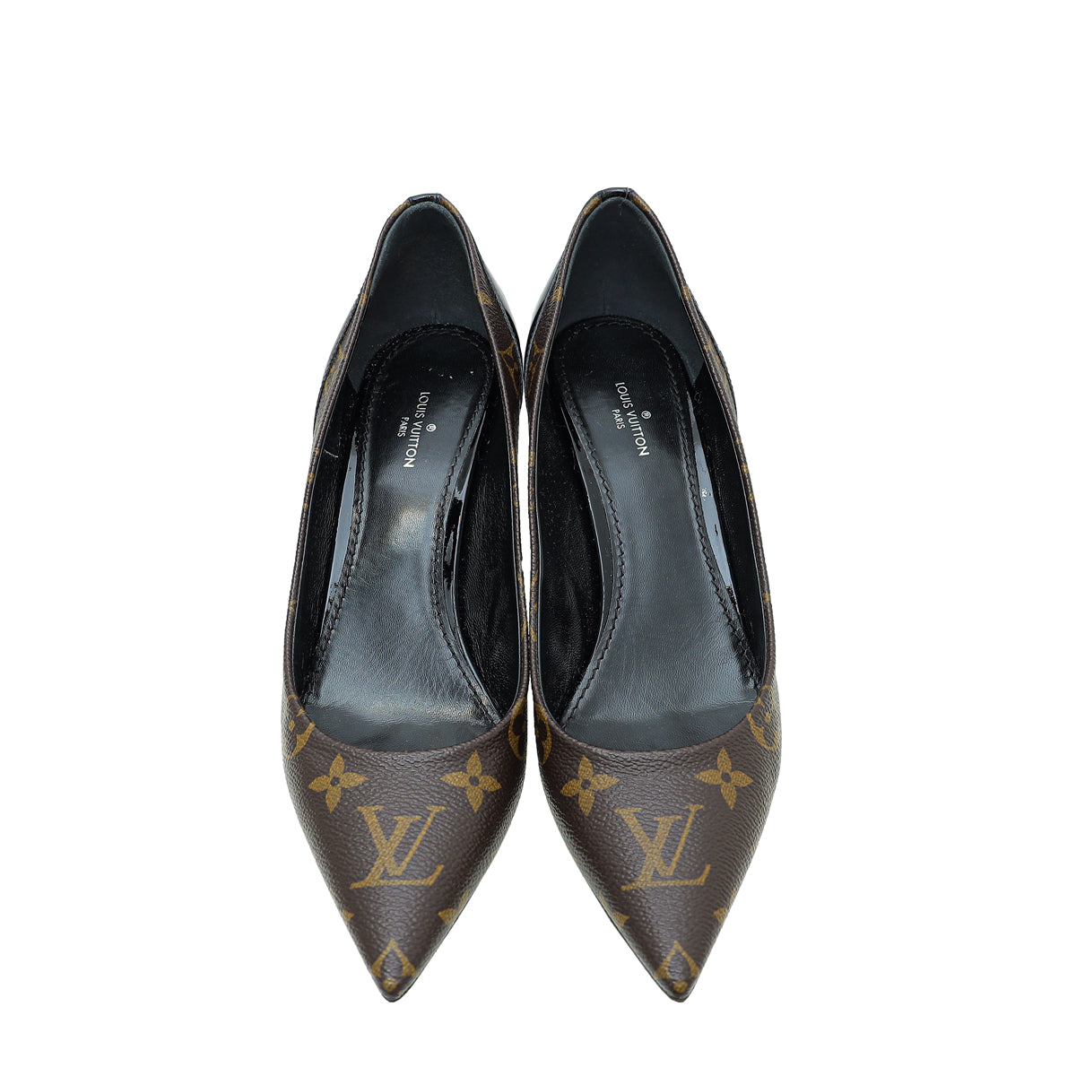 Louis Vuitton Monogram Black Cherie Pump 38