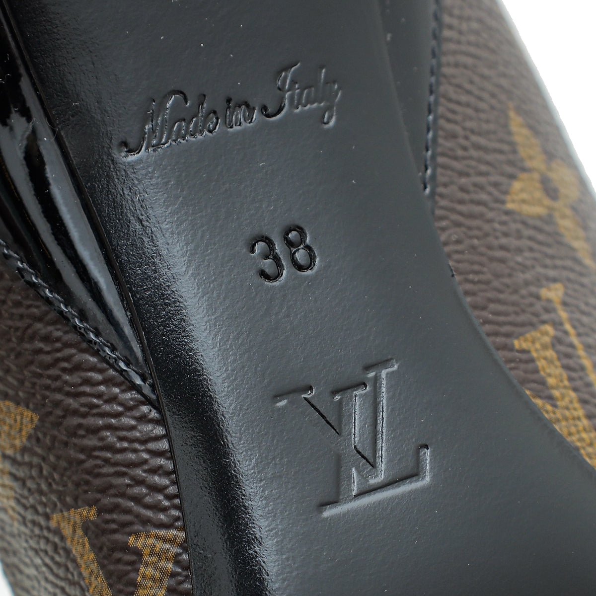 Louis Vuitton Monogram Black Cherie Pump 38