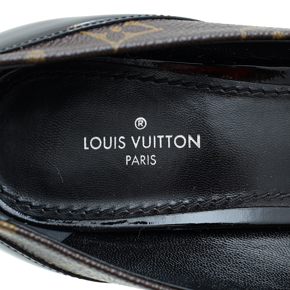 Louis Vuitton Monogram Black Cherie Pump 38