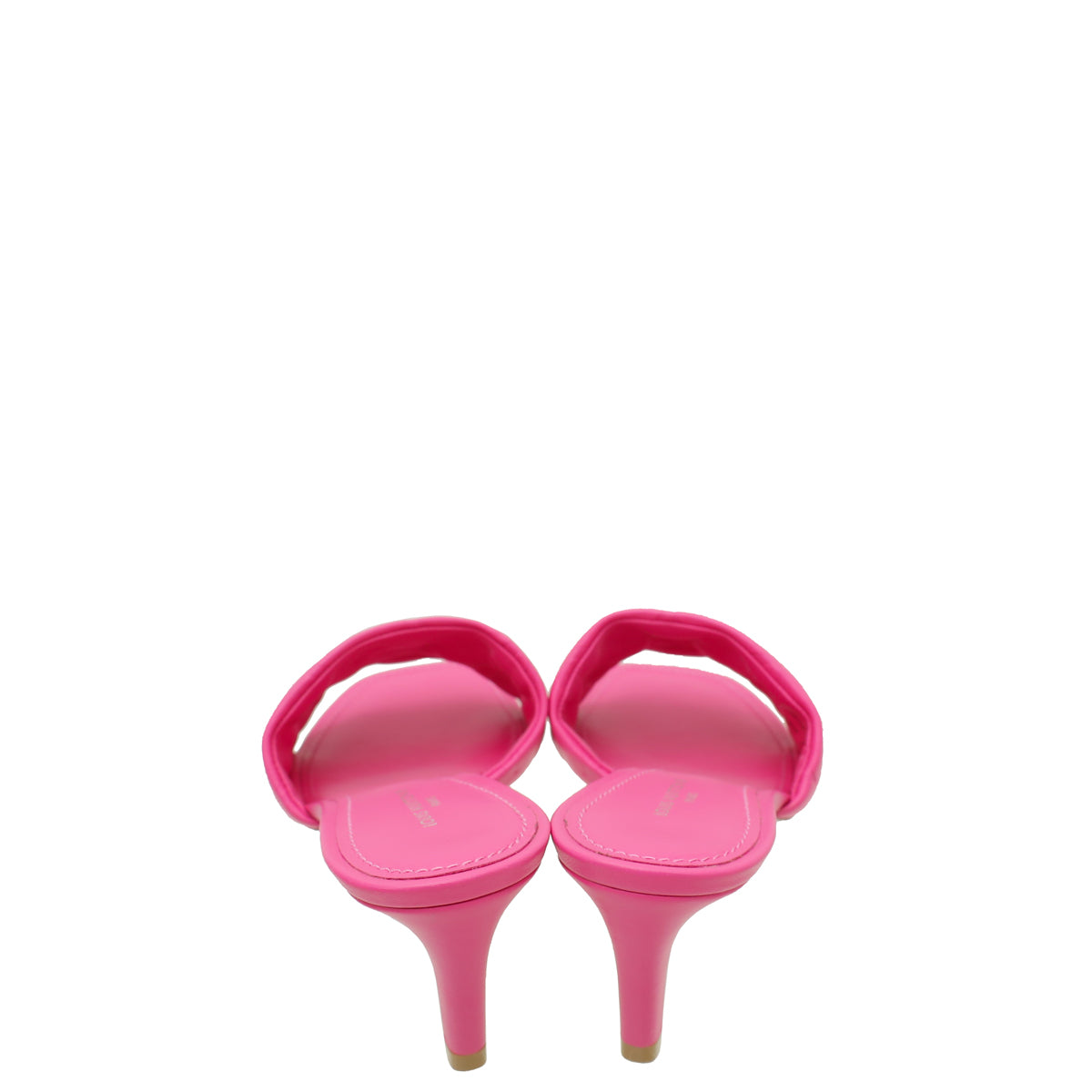 Louis Vuitton Pink Monogram Embossed Revival Mules 38