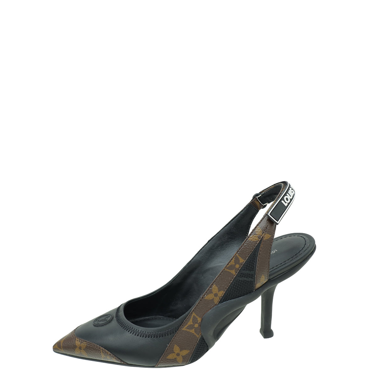 Louis Vuitton Monogram Black Archlight Slingback Pump 39