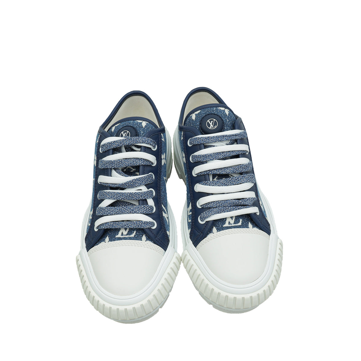 Louis Vuitton Bicolor Monogram Denim Squad Sneaker 39