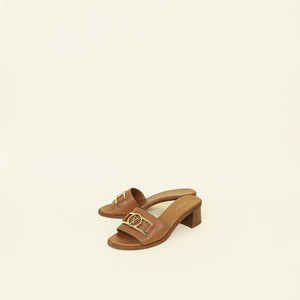 Louis Vuitton Brown Lock It Mules 39