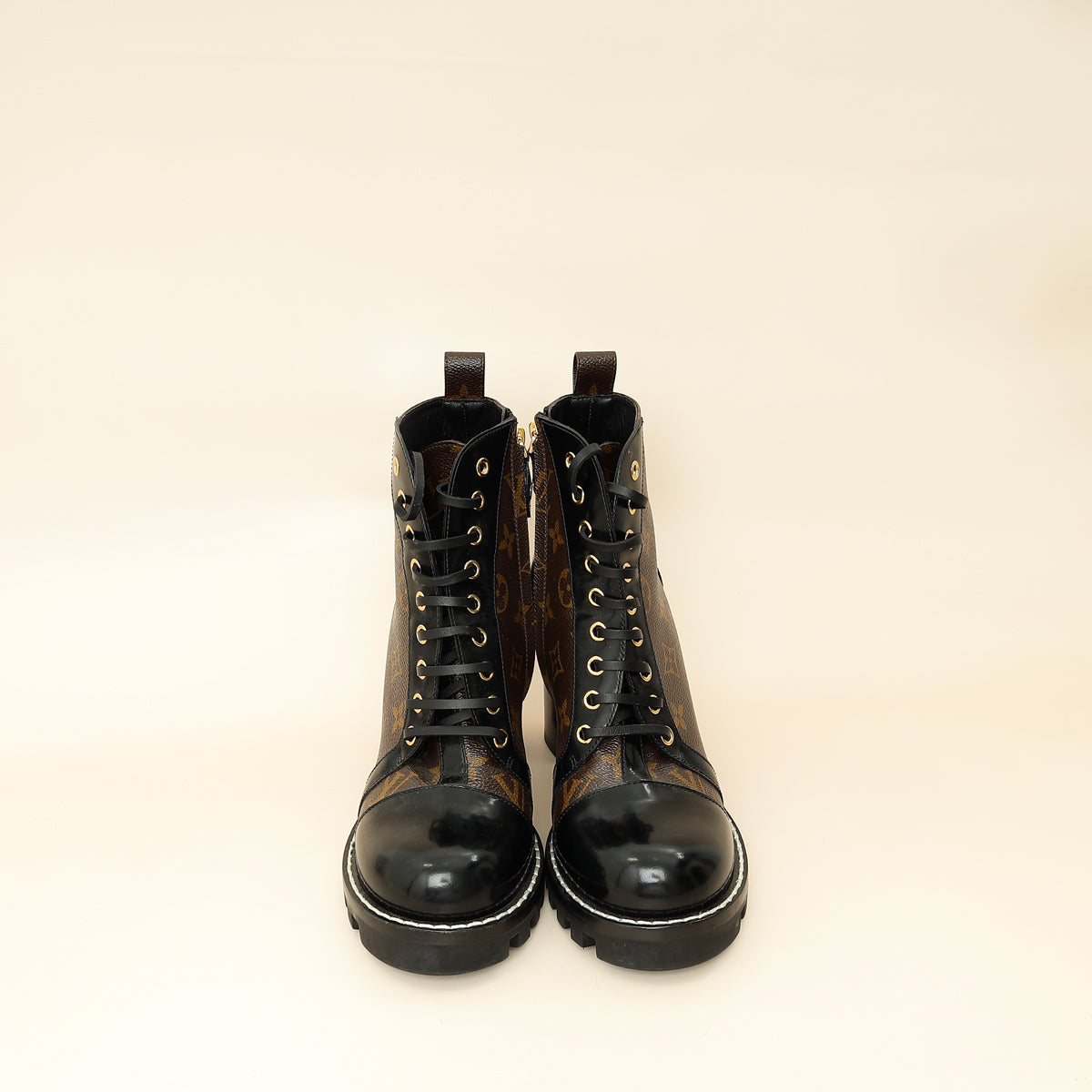 Louis Vuitton Monogram Black Star Trail Ankle Boots 39-Louis Vuitton-THE CLOSET