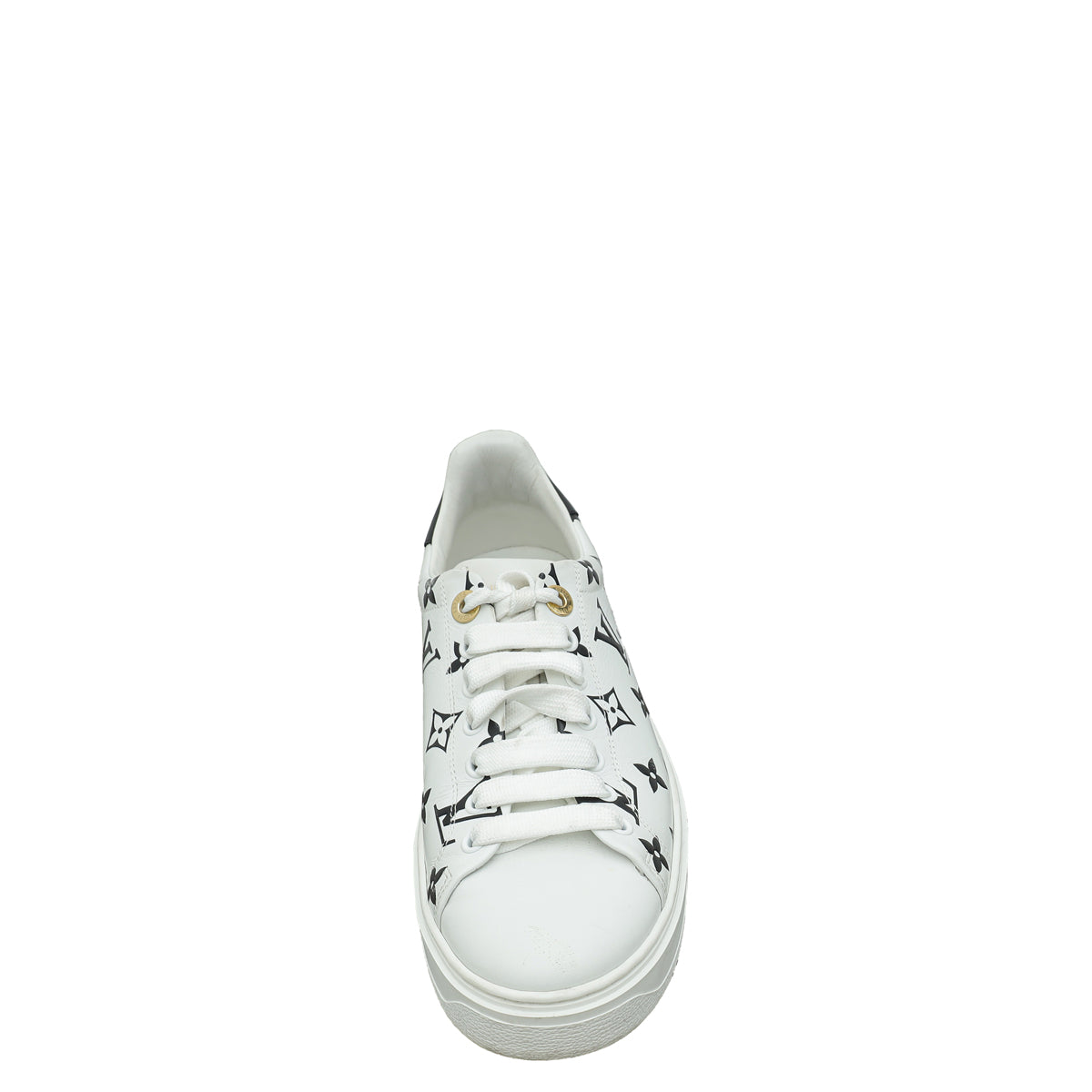 Louis Vuitton Bicolor Monogram Debossed Time Out Sneakers 39-Louis Vuitton-THE CLOSET