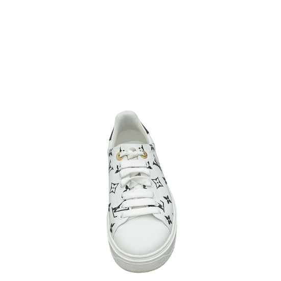 Louis Vuitton Bicolor Monogram Debossed Time Out Sneakers 39