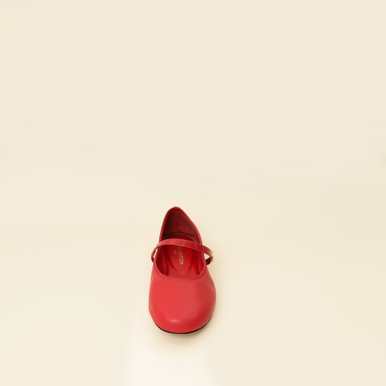 Louis Vuitton Rouge Romy Flat Ballerina 39-Louis Vuitton-THE CLOSET