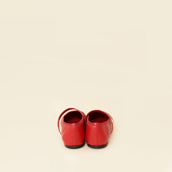 Louis Vuitton Rouge Romy Flat Ballerina 39-Louis Vuitton-THE CLOSET