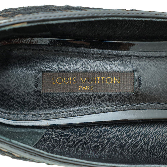 Louis Vuitton Bicolor Satin Embroidered Pumps 40.5