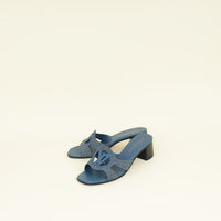 Louis Vuitton Dark Blue Isola Denim Effect Mules 40