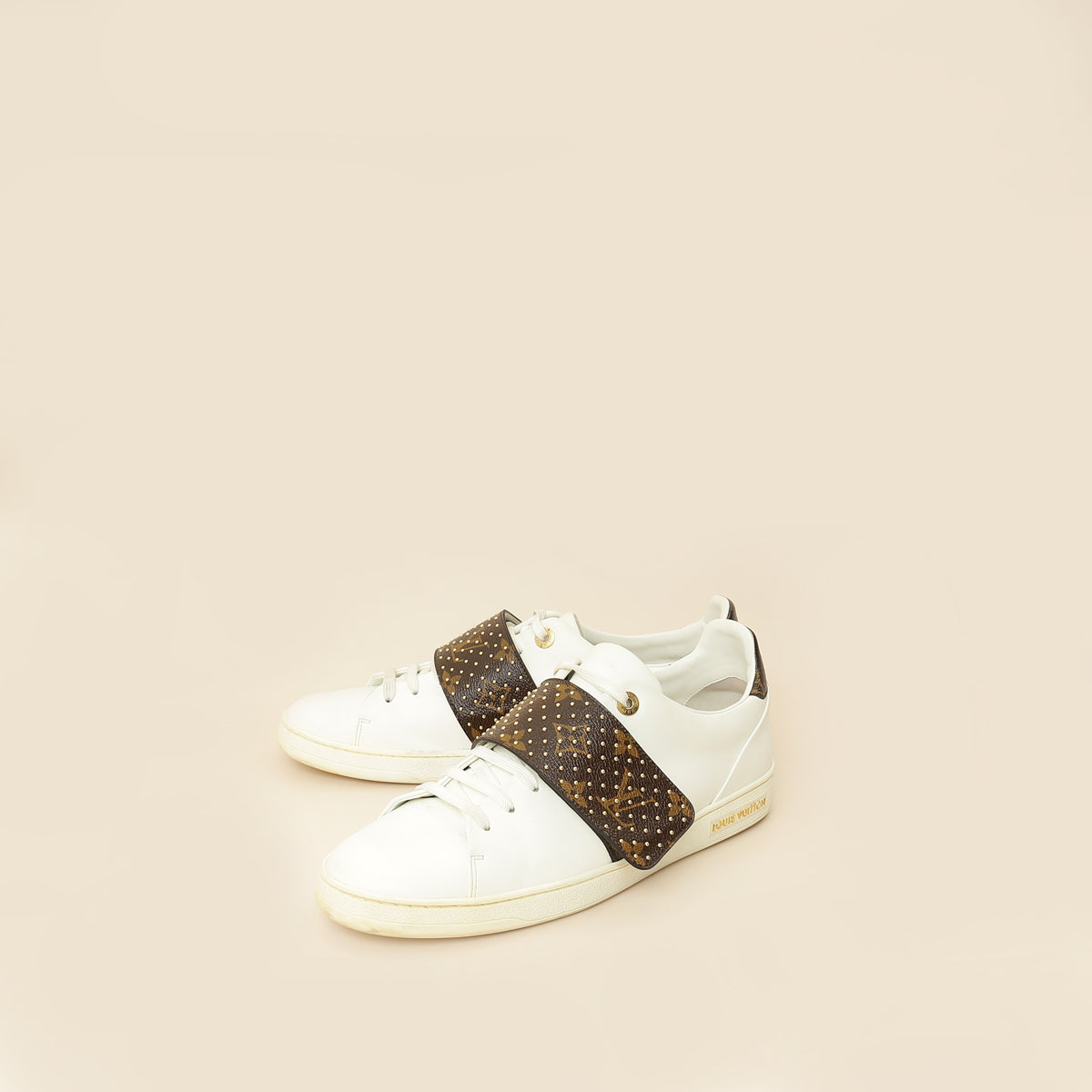 Louis Vuitton Monogram White Frontrow Sneaker 41-Louis Vuitton-THE CLOSET