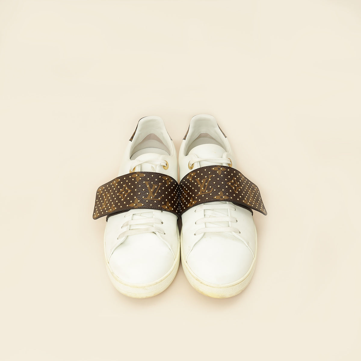Louis Vuitton Monogram White Frontrow Sneaker 41-Louis Vuitton-THE CLOSET