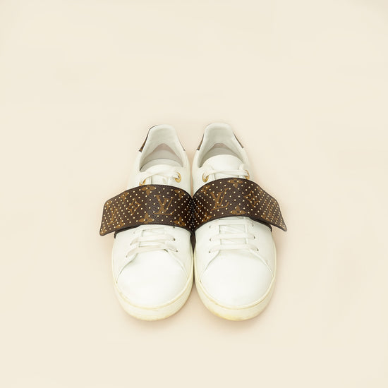 Louis Vuitton Monogram White Frontrow Sneaker 41-Louis Vuitton-THE CLOSET