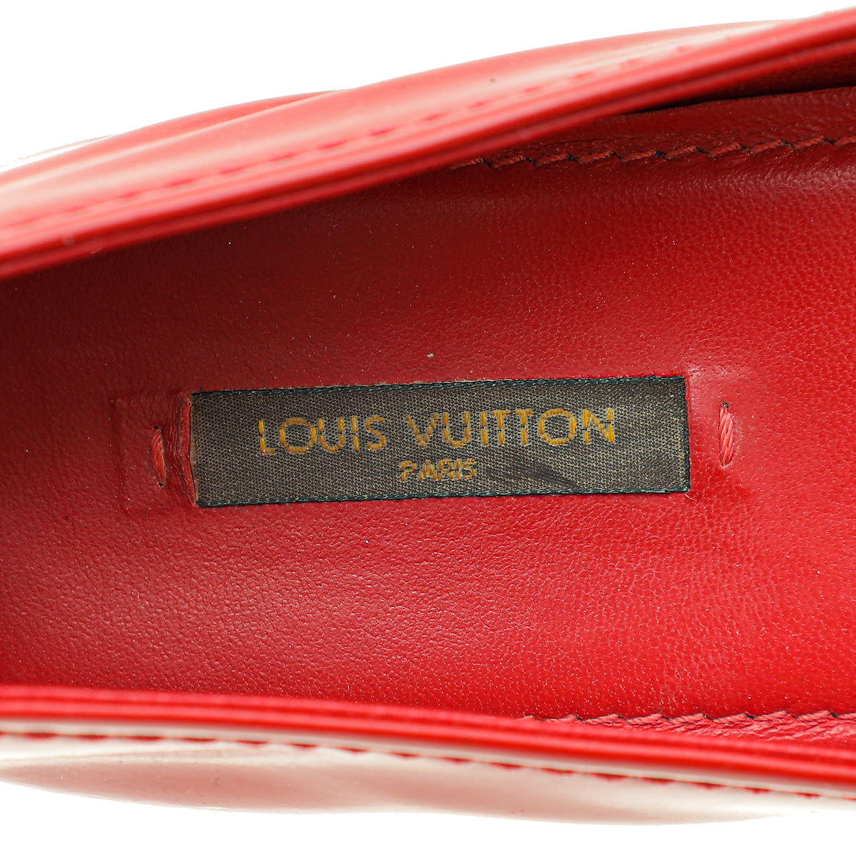 Louis Vuitton Red Oxford Ballerina Flats 41