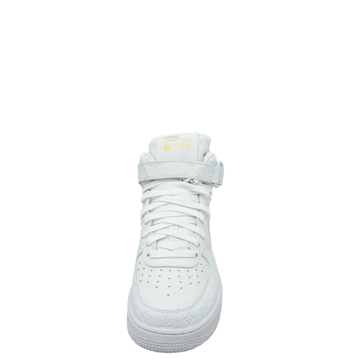 Louis Vuitton White x Nike Air Force 1 Monogram Empreinte High Cut Sneaker 7-Louis Vuitton-THE CLOSET
