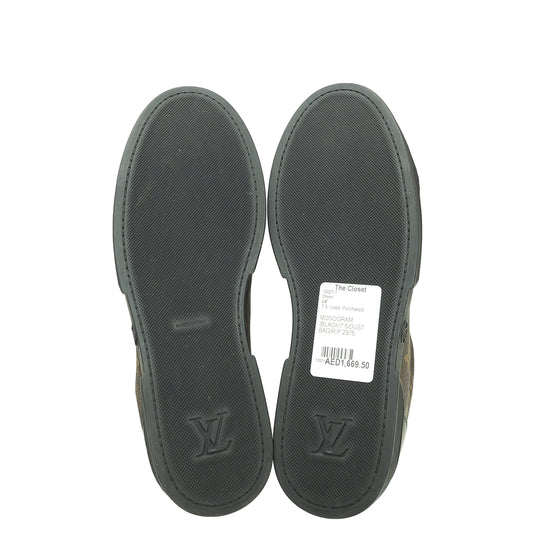 Louis Vuitton Monogram Black Match Up Sneaker 7.5