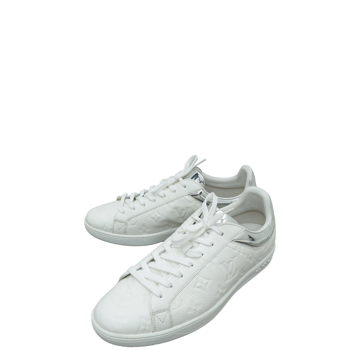Louis Vuitton Bicolor Monogram Embossed Luxembourg Trainer Sneakers 7-Louis Vuitton-THE CLOSET