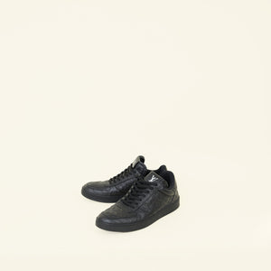 Louis Vuitton Black Mini Monogram-Embossed Rivoli Sneaker 8.5