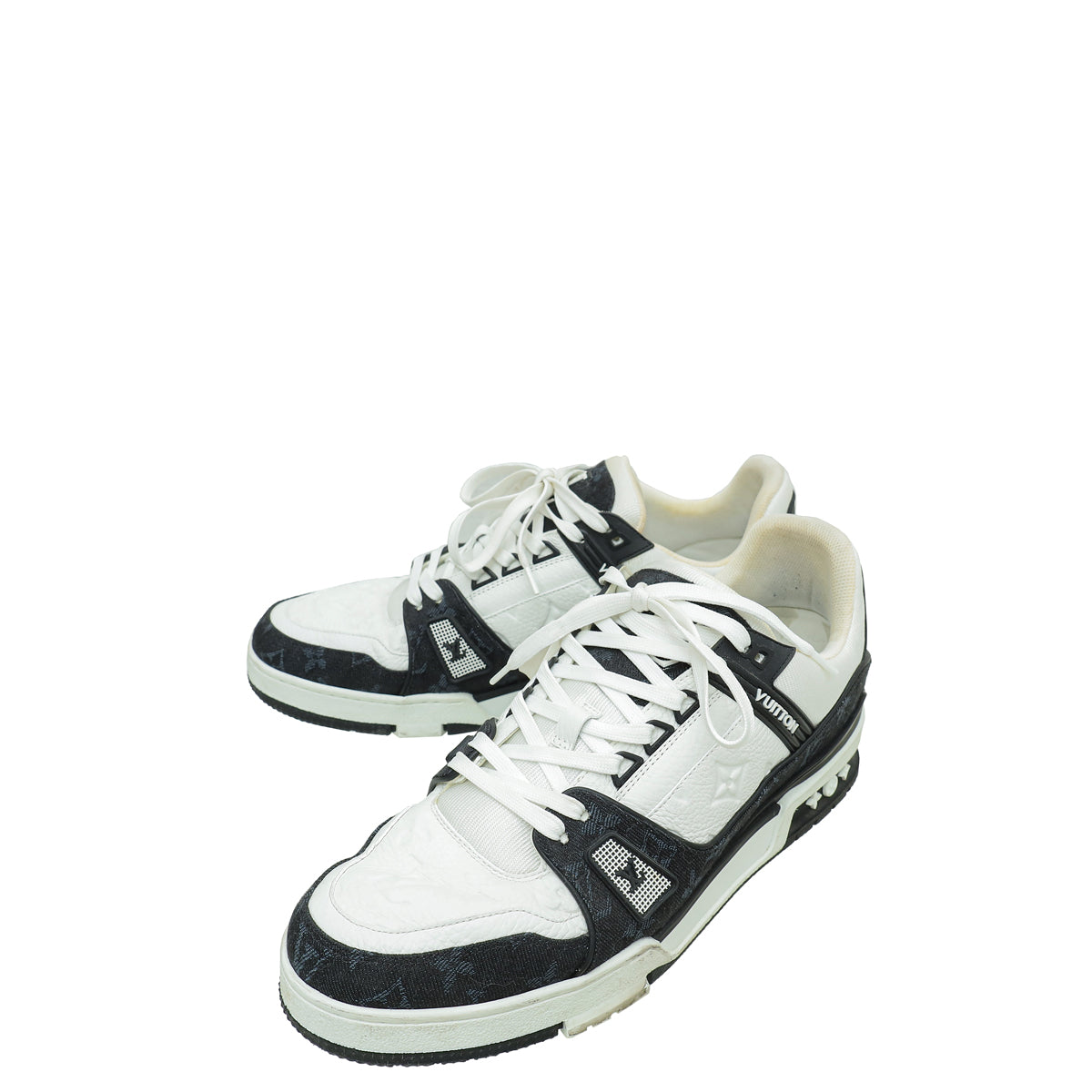 Louis Vuitton Bicolor Monogram Denim Empreinte Trainers Sneakers 9-Louis Vuitton-THE CLOSET