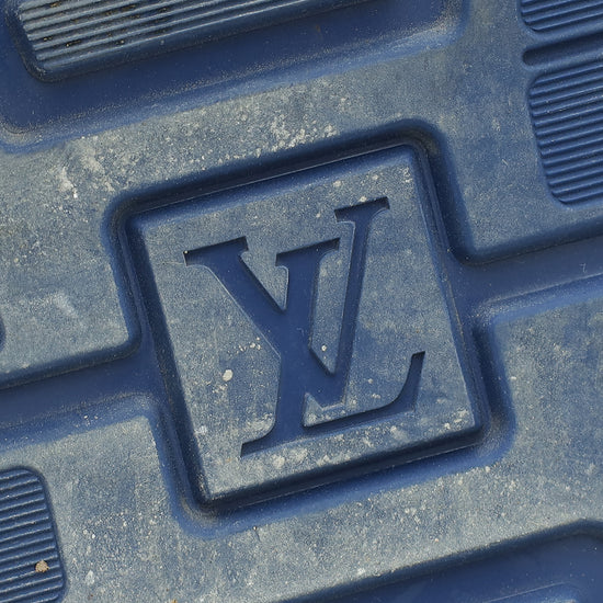 Louis Vuitton Multicolor Blue Mesh and Suede Run Away Sneaker 9
