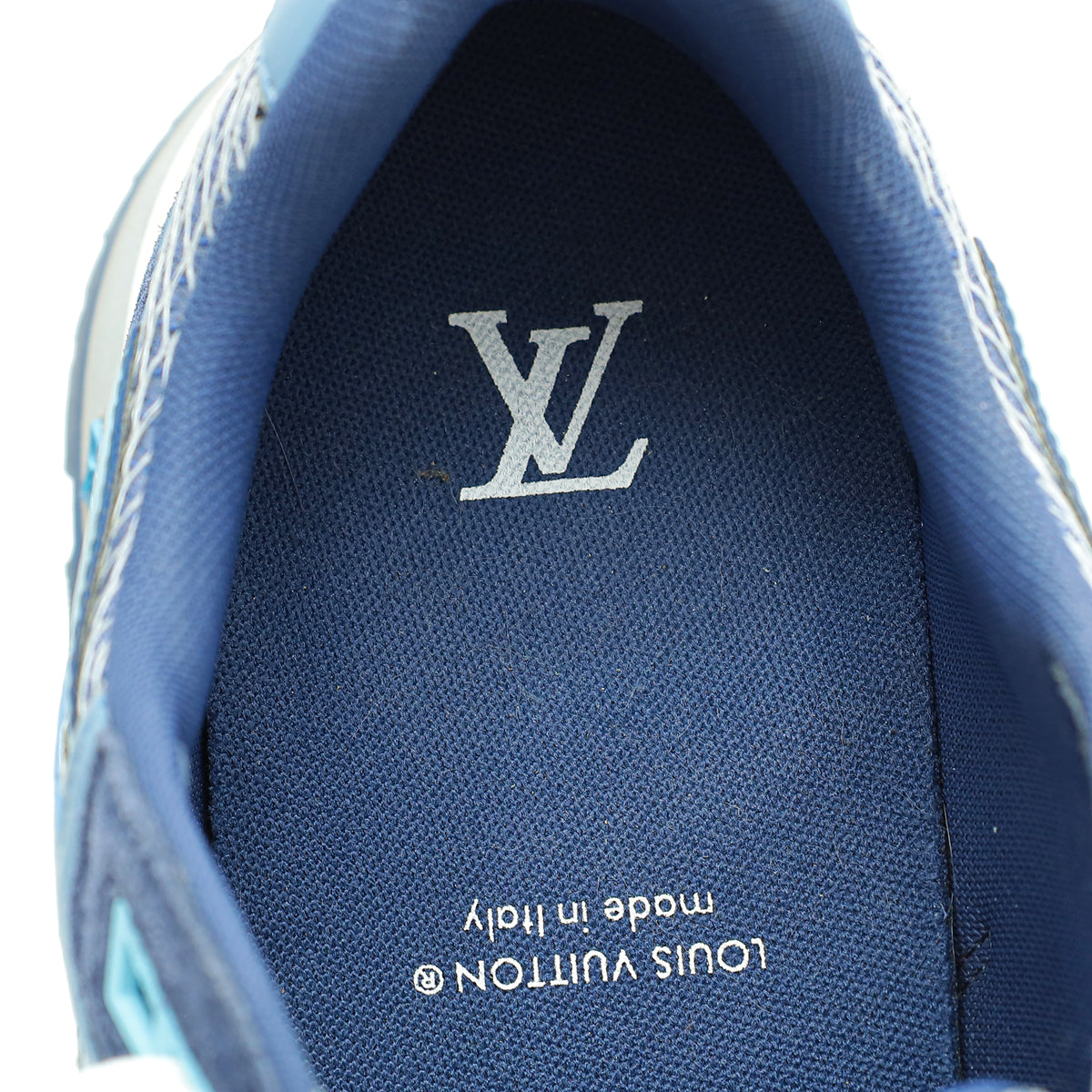 Louis Vuitton Multicolor Blue Mesh and Suede Run Away Sneaker 9