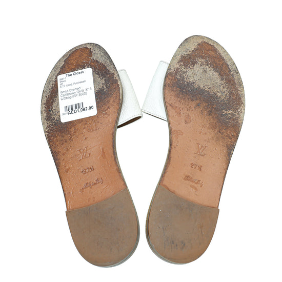 Louis Vuitton Bicolor Monogram Flat Sandals 37.5 – The Closet