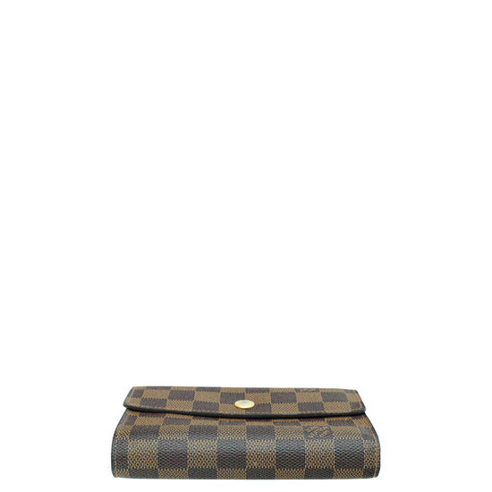 Louis Vuitton Wallet Portefeuille Double V Compact Noir Black X Brown Mini Trifold  Women's Monogram Auction