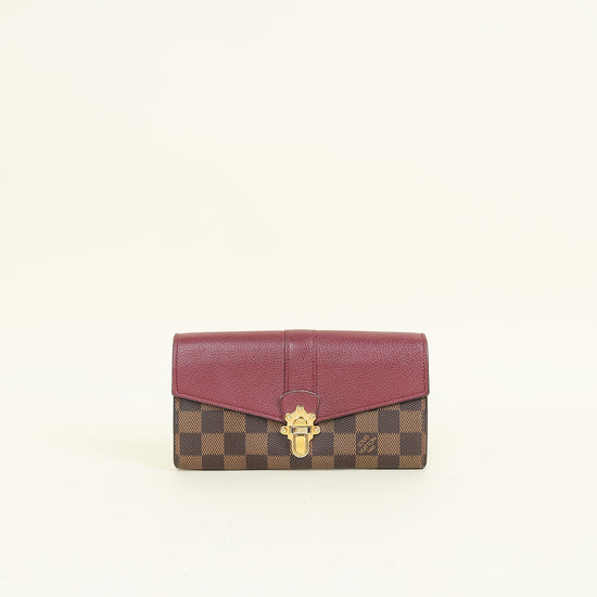 Louis Vuitton Damier Ebene Bordeaux Clapton Wallet