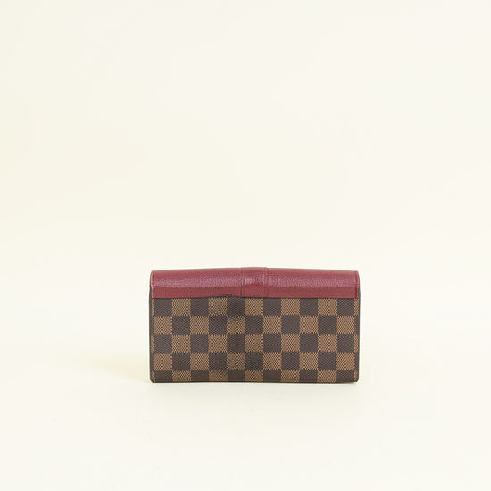 Louis Vuitton Damier Ebene Bordeaux Clapton Wallet
