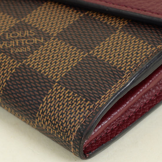 Louis Vuitton Damier Ebene Bordeaux Clapton Wallet