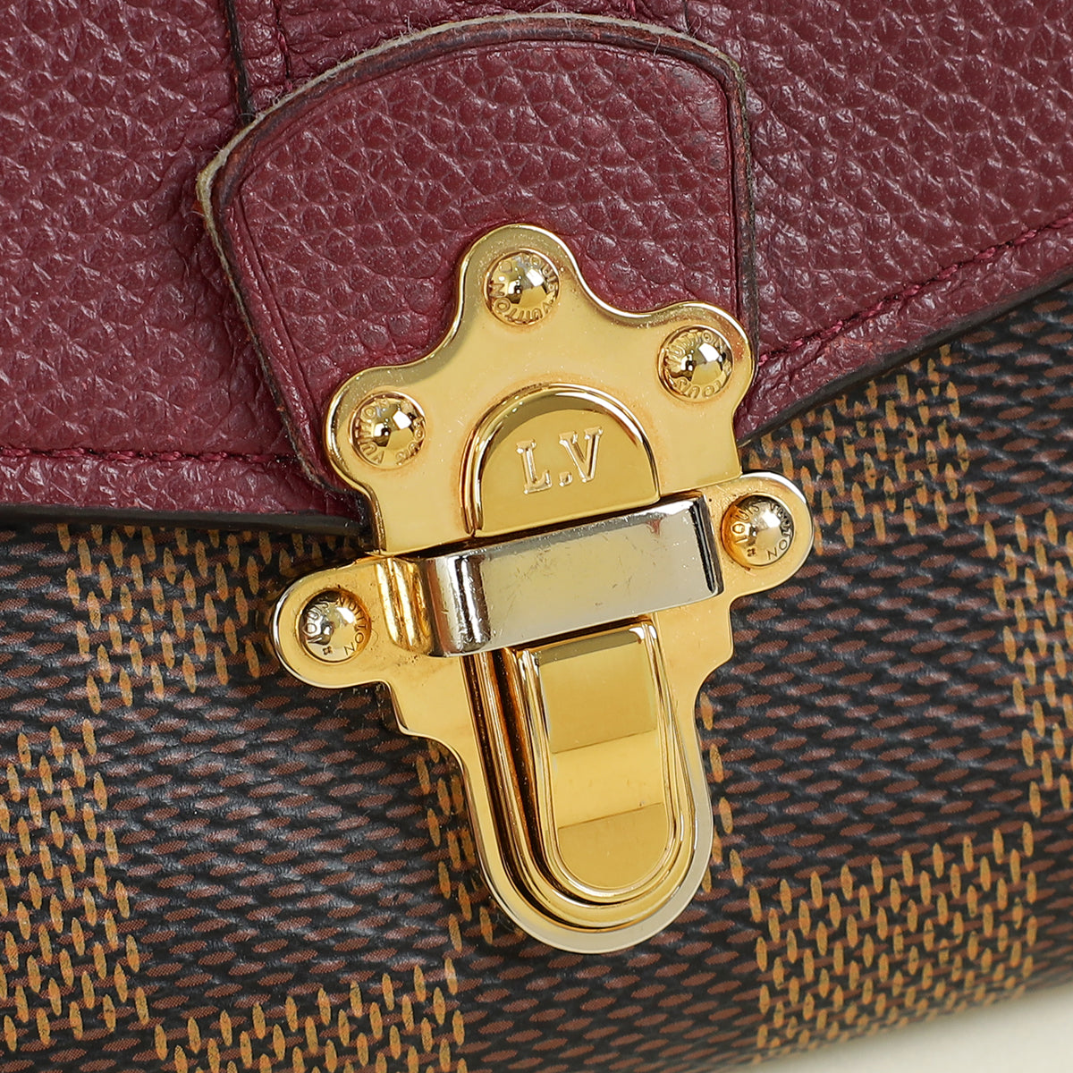 Louis Vuitton Damier Ebene Bordeaux Clapton Wallet