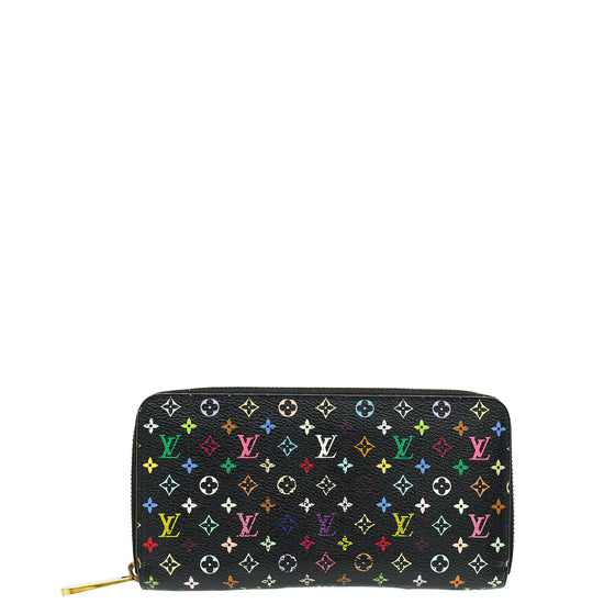 Louis Vuitton Black Multicolor Monogram Zippy Wallet