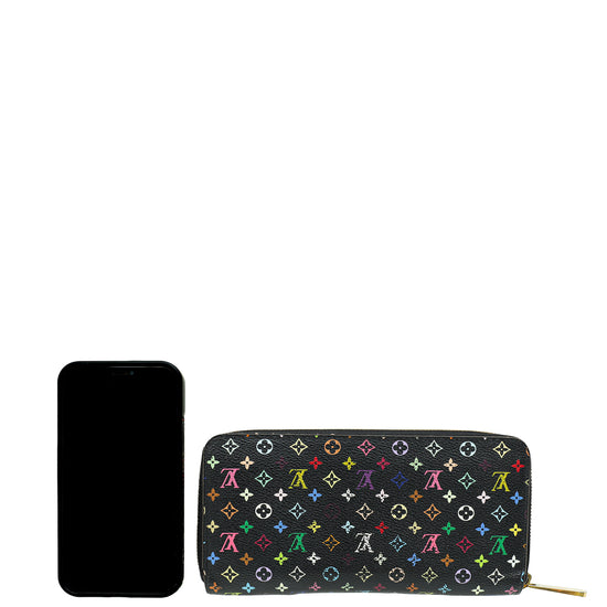 Louis Vuitton Black Multicolor Monogram Zippy Wallet