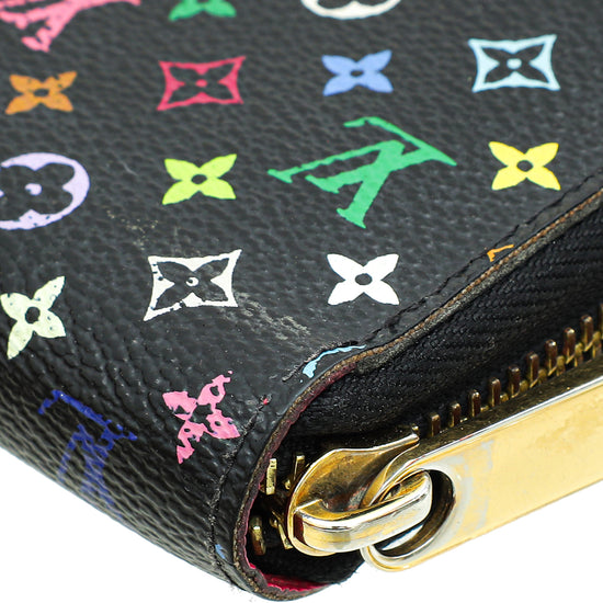 Load image into Gallery viewer, Louis Vuitton Black Multicolor Monogram Zippy Wallet
