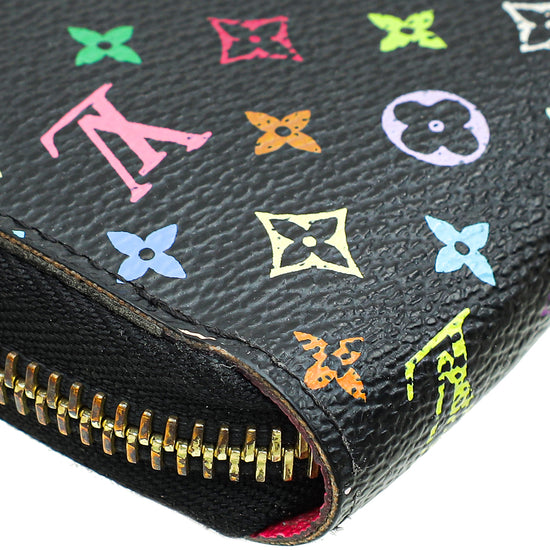 Load image into Gallery viewer, Louis Vuitton Black Multicolor Monogram Zippy Wallet
