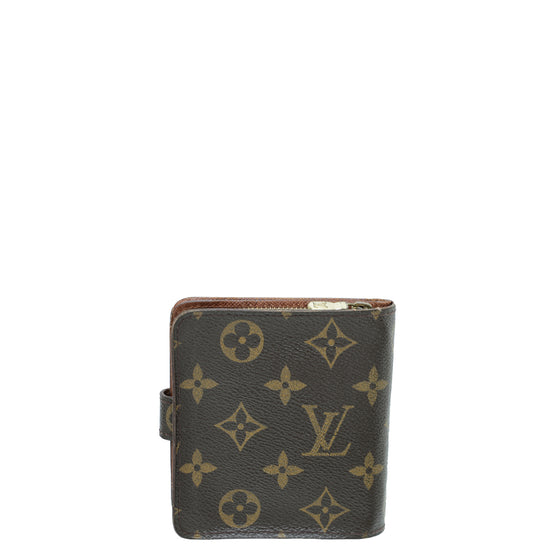 Louis Vuitton Monogram Compact Zip Bifold Wallet Coin Purse