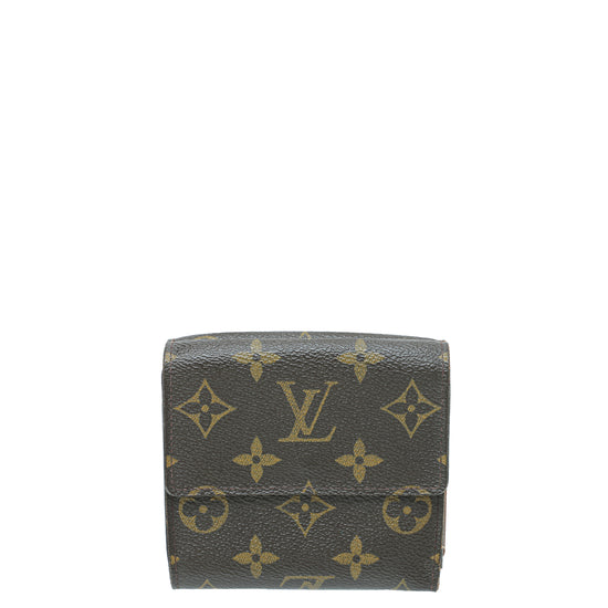 Louis Vuitton LV Monogram Coated Canvas Elise Wallet