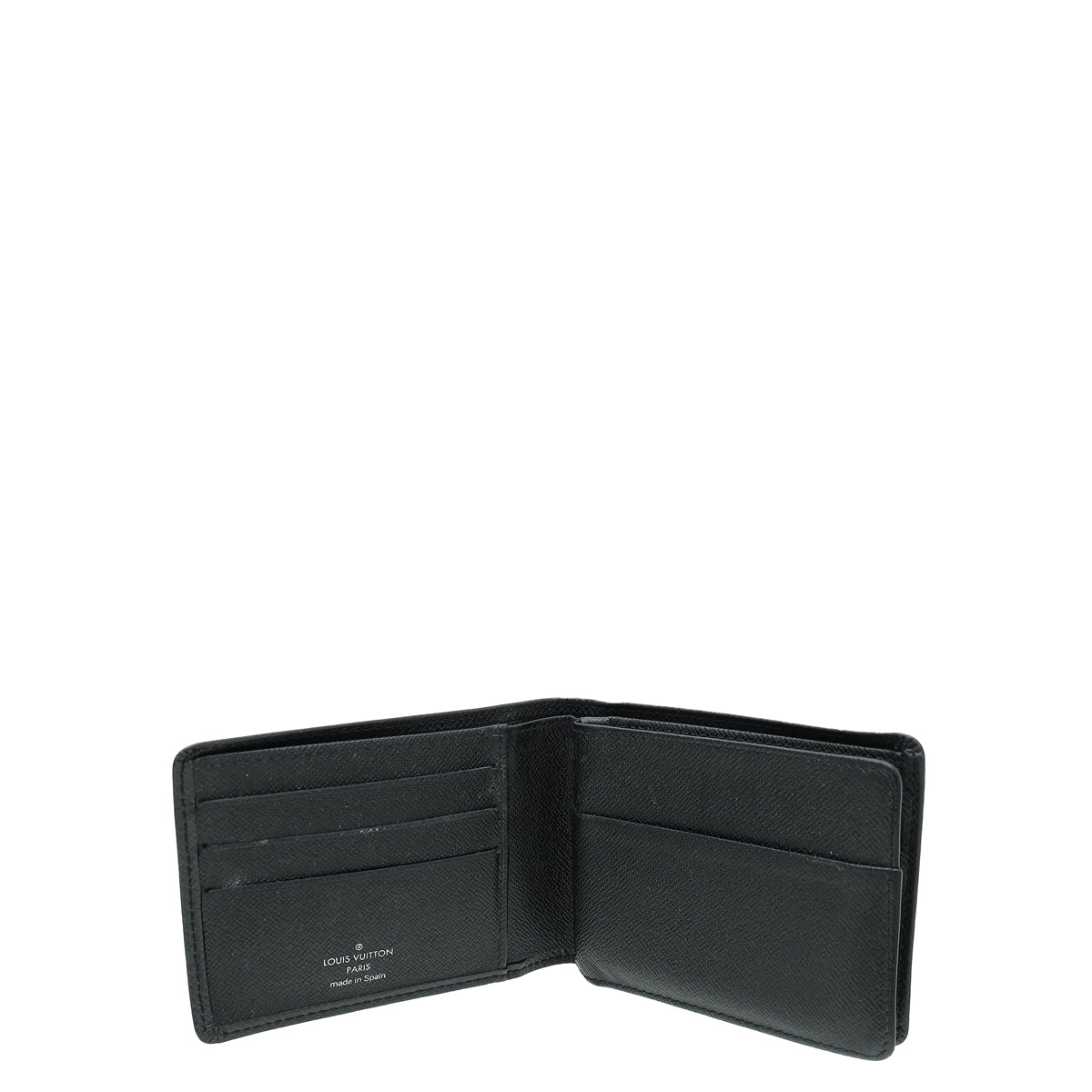 Louis Vuitton Accordion Wallet Taiga Leather Black 4523614
