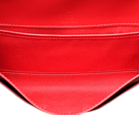 Louis Vuitton Red Honfleur Clutch Bag