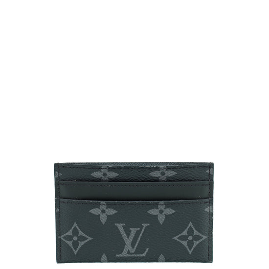 Louis Vuitton LV Card holder eclipse Grey Leather ref.242784 - Joli Closet