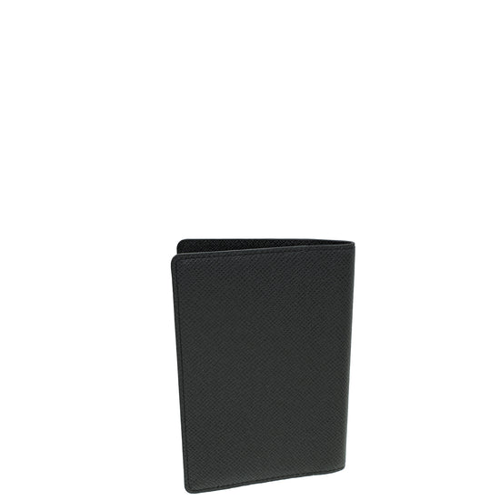 Louis Vuitton Black Taiga Passport Cover W/ MNS Initials – The Closet