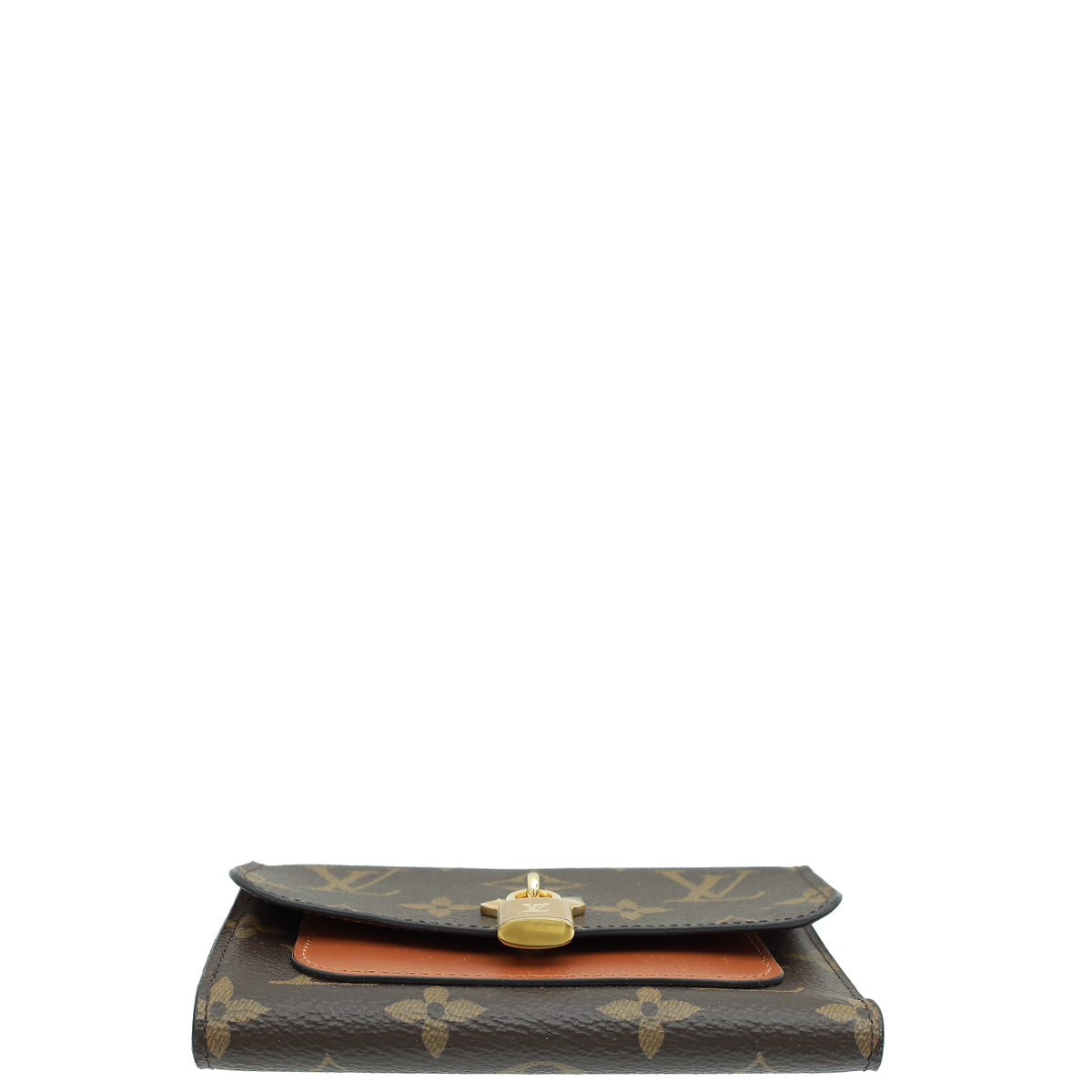 Louis Vuitton Monogram Caramel Flower Lock Compact Wallet