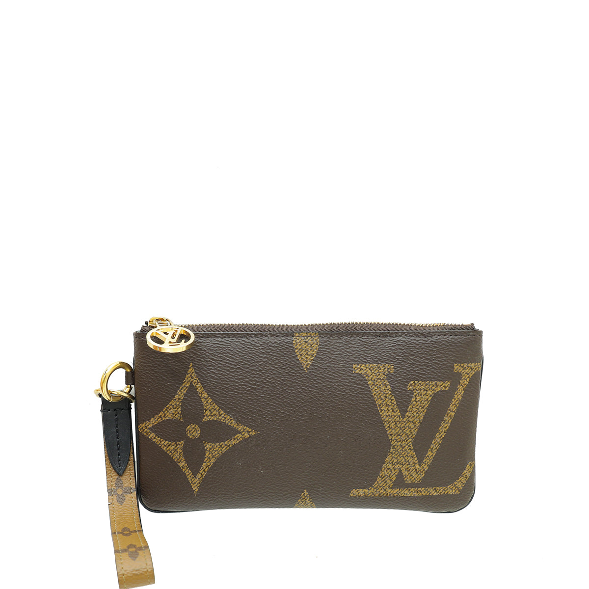 Louis Vuitton Brown Reverse Monogram Giant Wristlet Pouch-Louis Vuitton-THE CLOSET