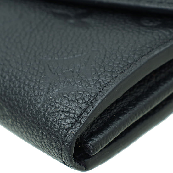 Louis Vuitton Black Monogram Empreinte Sarah Wallet