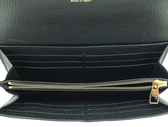 Louis Vuitton Black Monogram Empreinte Sarah Wallet