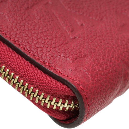 Louis Vuitton Red Empreinte Zip Wallet, Luxury, Bags & Wallets on