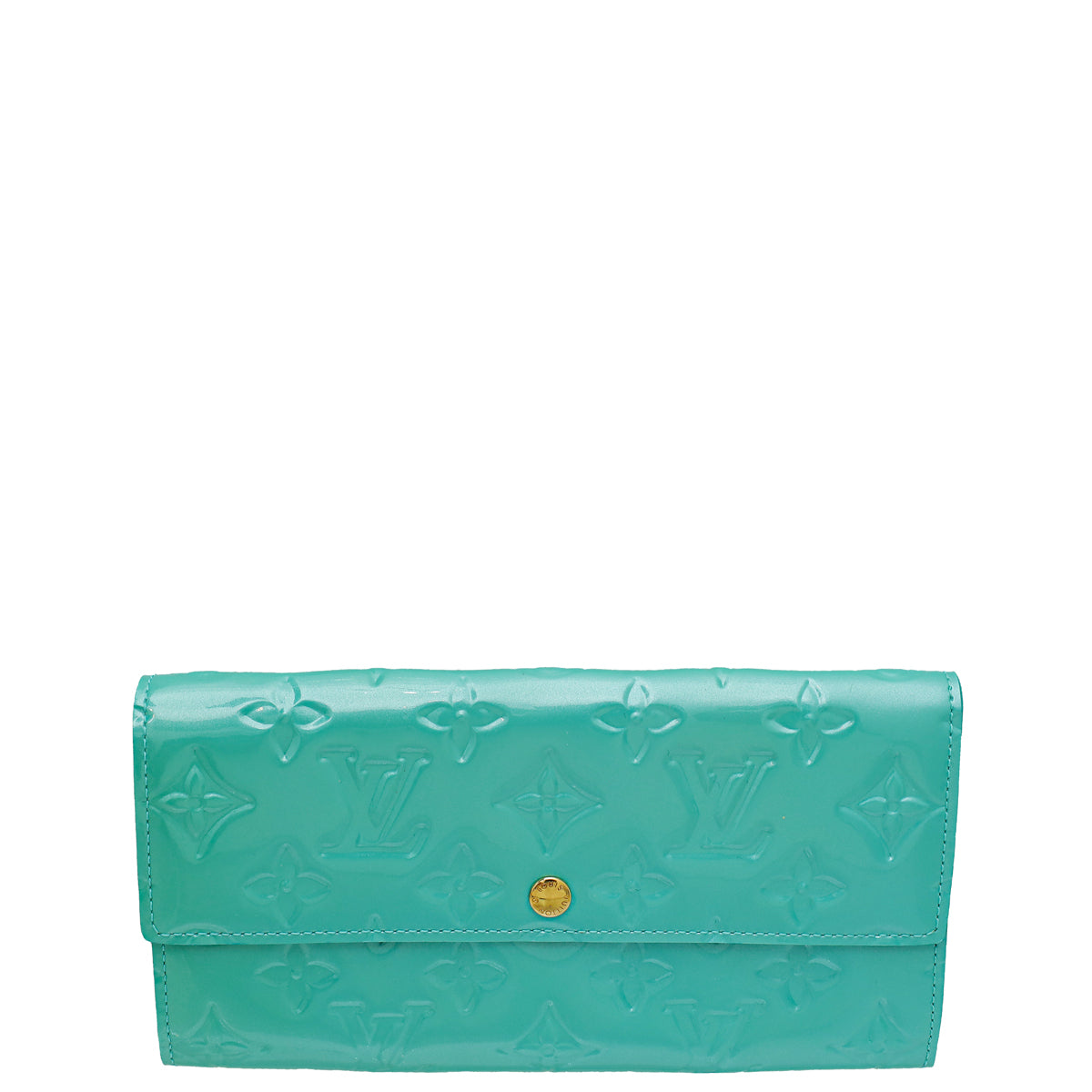 Louis Vuitton Bleu Lagon Monogram Vernis Sarah Wallet-Louis Vuitton-THE CLOSET