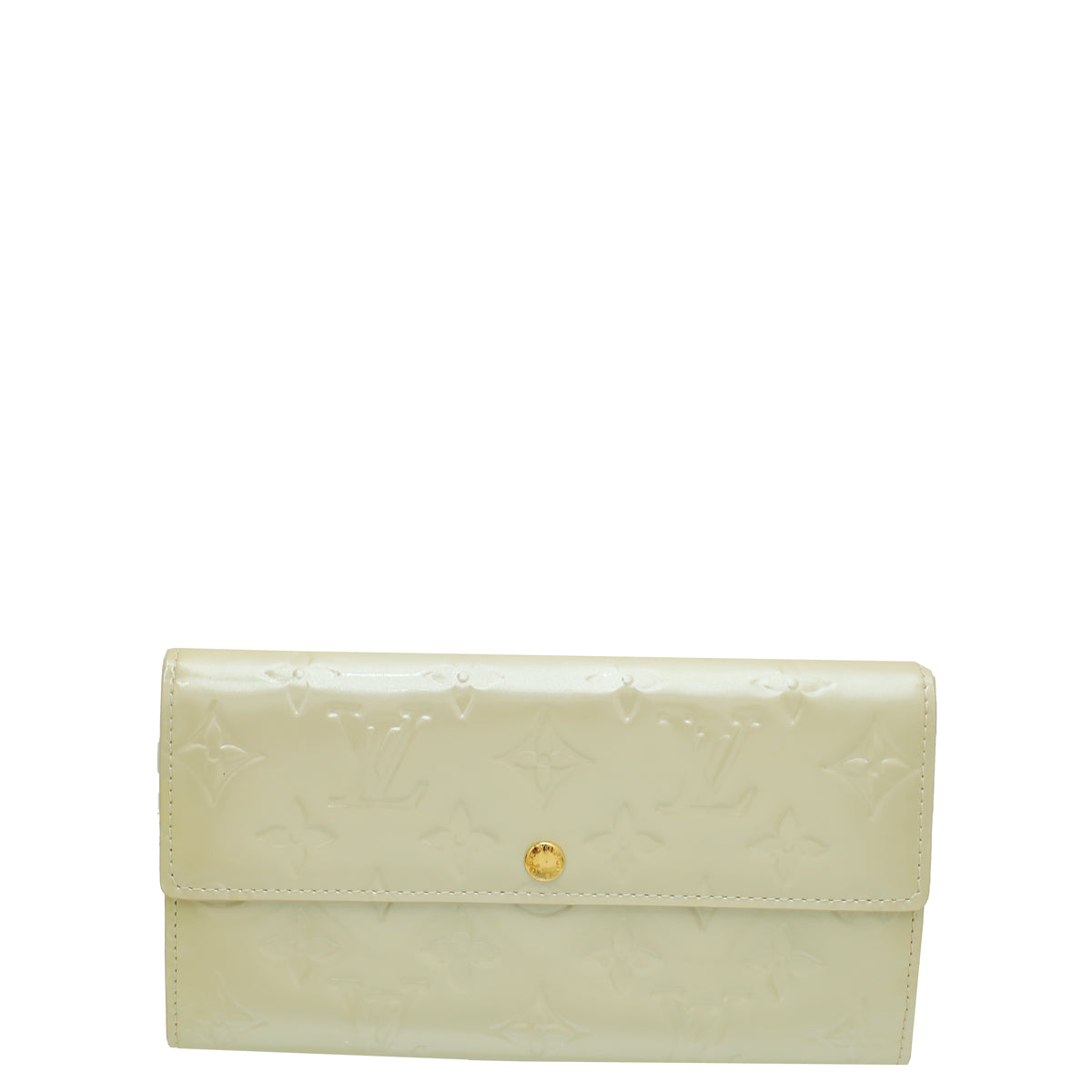 Louis Vuitton Blanc Corail Monogram Vernis Sarah Wallet-Louis Vuitton-THE CLOSET