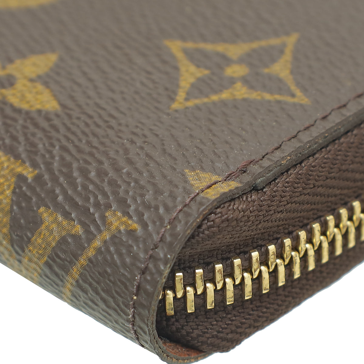 Louis Vuitton Brown Monogram Zipped Around Long Wallet